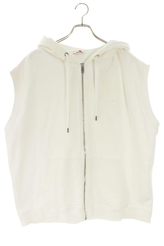 ヴァレンティノ サイズ:L  3V3MF26H9J9 ロゴパッチノースリーブジップパーカー 中古 BS99