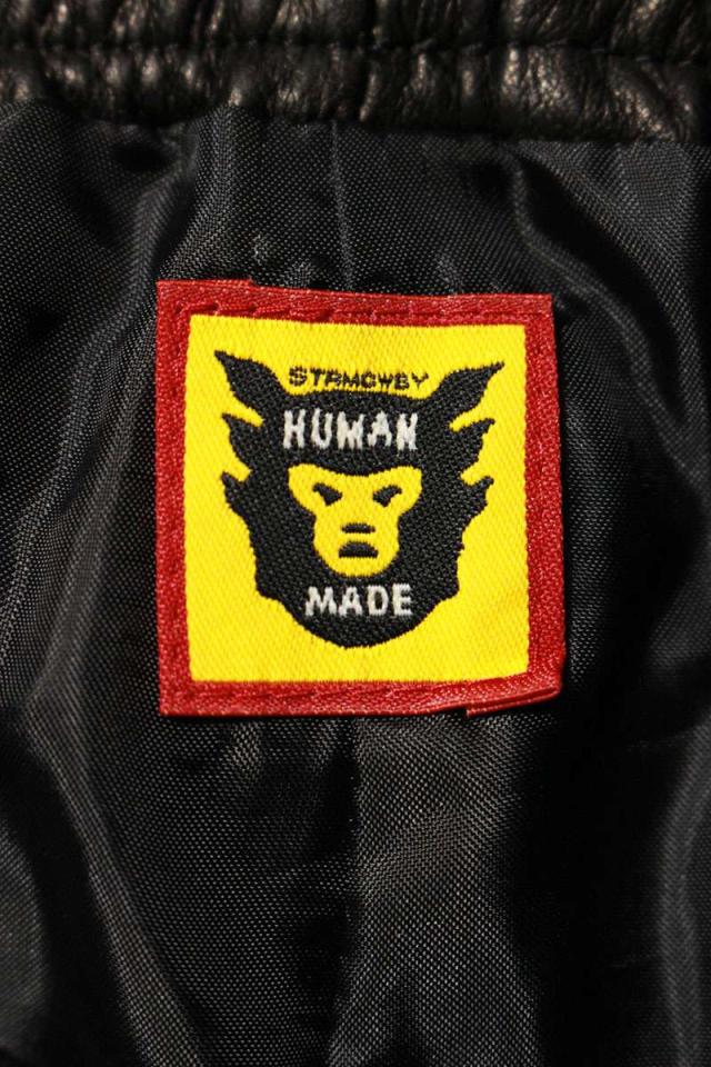ヒューマンメイド サイズ:S サイドラインレザートラックロングパンツ