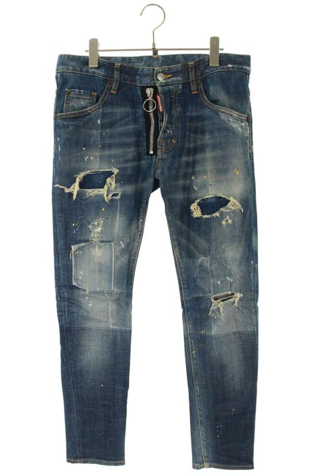 ディースクエアード サイズ:44  S74LB0114 SKATER JEAN ダメージ加工ボタンフライデニムパンツ 中古 BS99