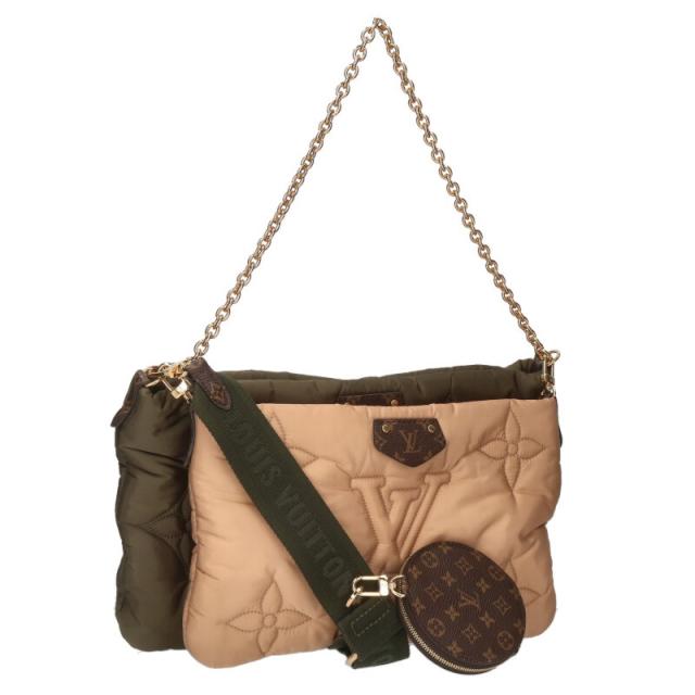 ルイヴィトン   マキシ ミュルティ ポシェット アクセソワール M58977 モノグラムナイロンショルダーバッグ 中古 BS99