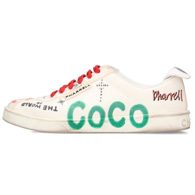 シャネル ファレルウィリアムス サイズ:40 ペイント ローカットスニーカー 中古 SB01