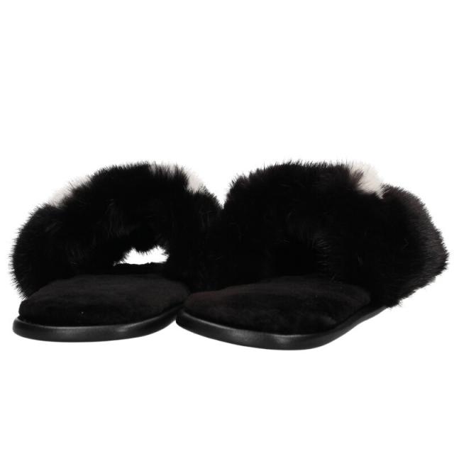 ルイヴィトン サイズ:41-42 ミンクファーホーミーラインミュールサンダル 中古 SB01