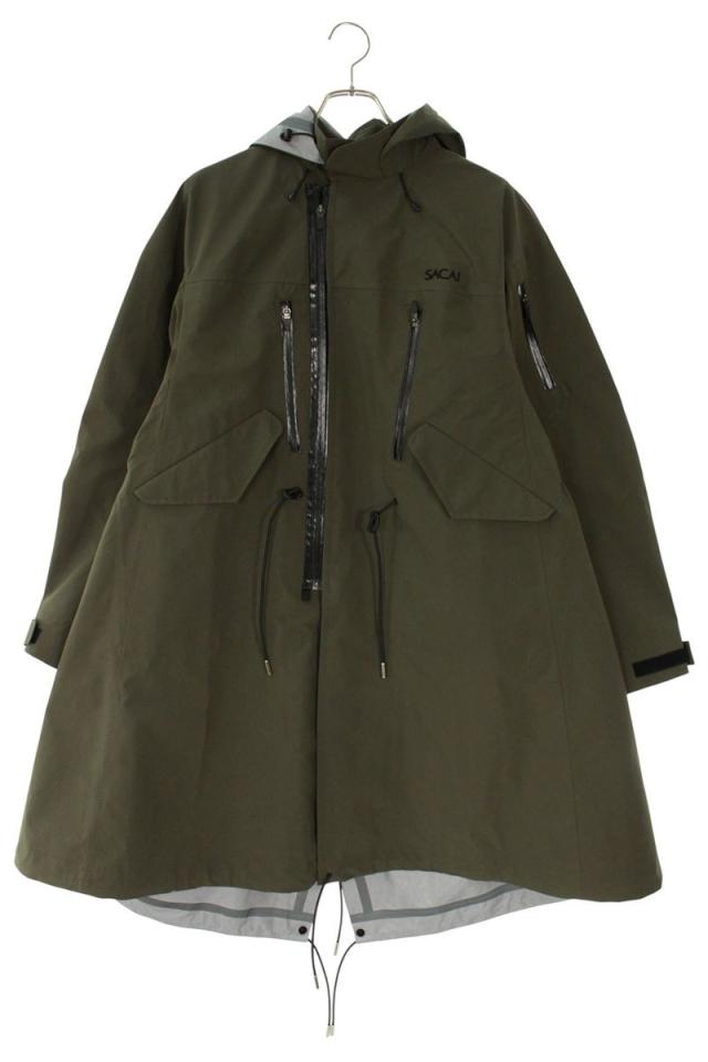 サカイ サイズ:1  23-03246M ウォータープルーフナイロンフーデッドコート 中古 BS99