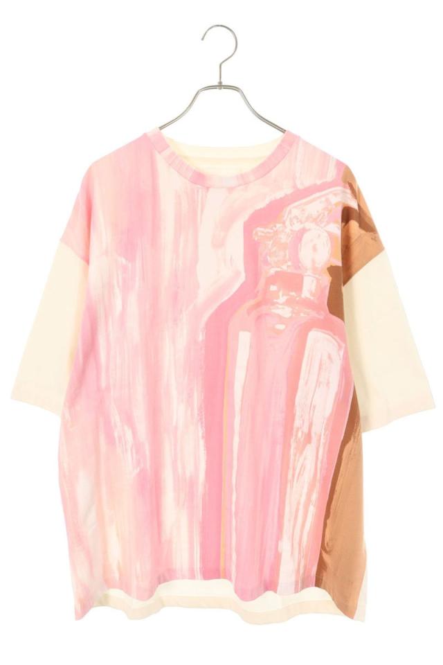 ジルサンダー サイズ:XL  23AW  J61GC0003 フロントプリントTシャツ 中古 BS99