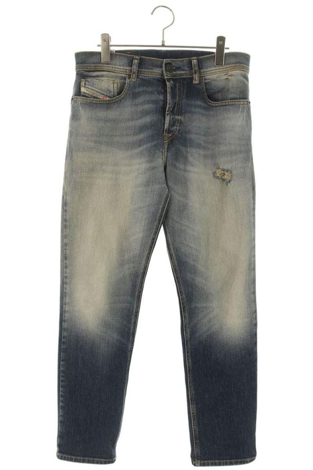 ディーゼル サイズ:29インチ  2023 D-FINITIVE クラッシュ加工ウォッシュドストレートデニムパンツ 中古 BS99