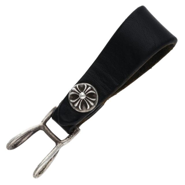 クロムハーツ   BELT LOOP クロスボールボタンレザーベルトループ 中古 SS07