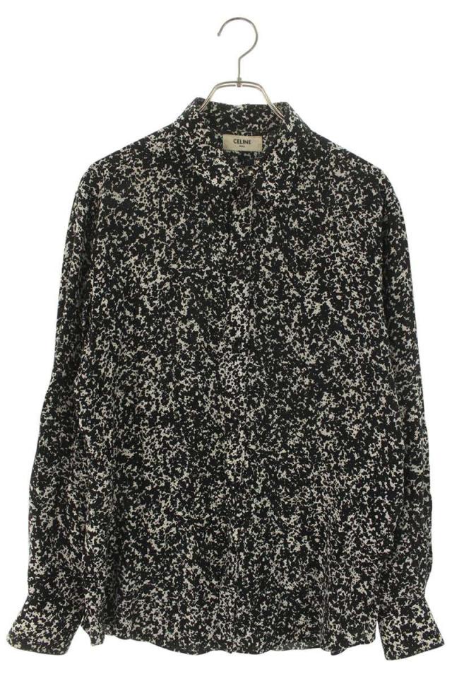 セリーヌ サイズ:42  2C028371F ビスコースクラシックマーブル長袖シャツ 中古 OM10 セリーヌ サイズ:42 2C028371F ビスコースクラシックマーブル長袖