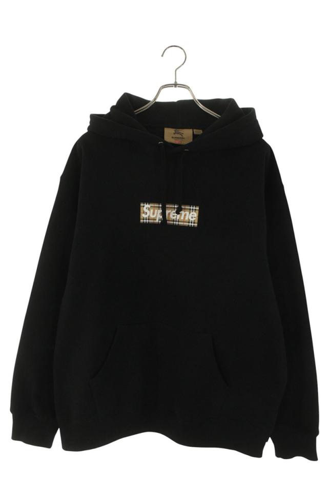 シュプリーム  バーバリー サイズ:L  22SS  Burberry Box Logo Hooded Sweatshirt バーバリーボックスロゴパーカー 中古 OM10