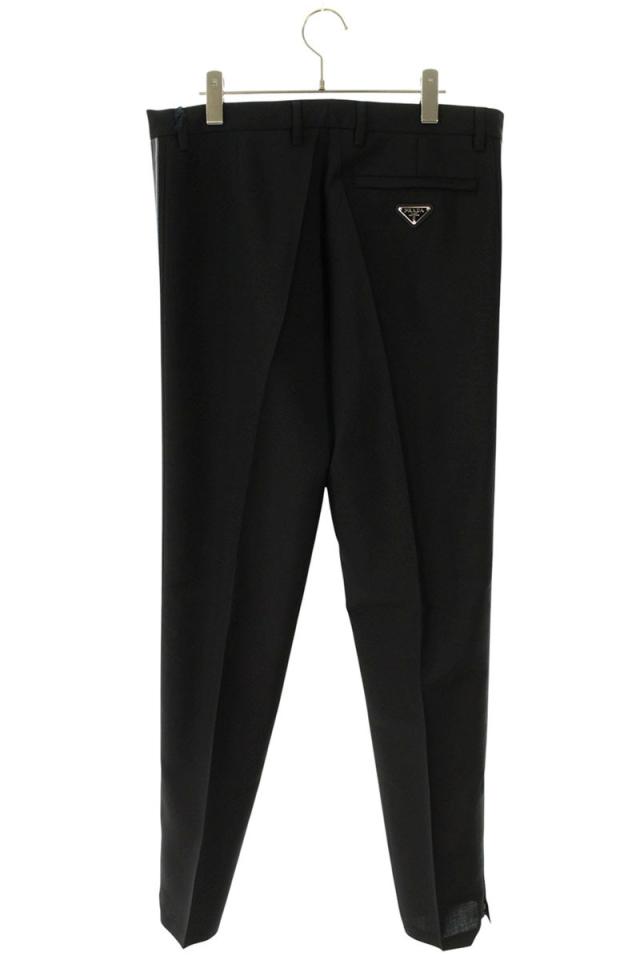 プラダ サイズ:46  SPH261 トライアングルプレートサイド側章スラックスロングパンツ 新古品 SB01 プラダ サイズ:46 SPH261 トライアングルプレートサイド側章スラックス
