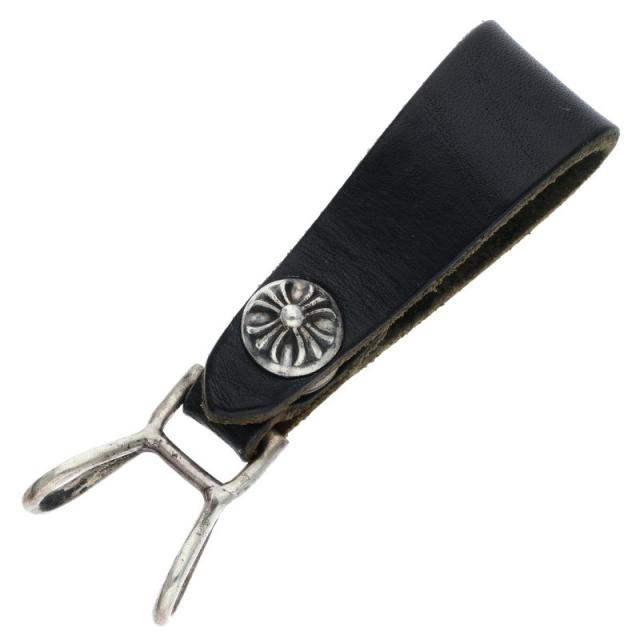 クロムハーツ   BELT LOOP クロスボールボタンレザーベルトループ 中古 SJ02 クロムハーツ BELT LOOP クロスボールボタンレザーベルトループ 中古 SJ02
