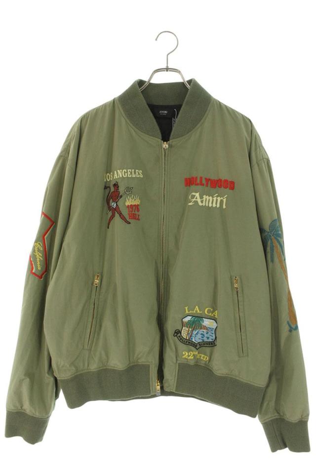 アミリ サイズ:XXL  25AW  SINNERS BOMBER SRAMOUBB1051 刺繍デザインボンバーブルゾン 中古 SB01