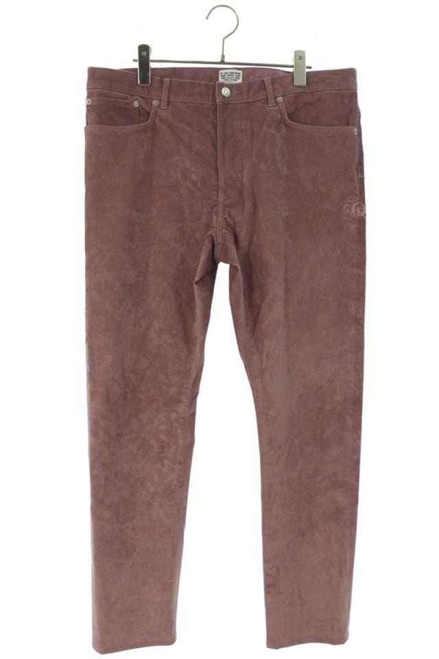 ディオール  トラヴィススコット サイズ:34インチ  22AW  193D011EY512 カクタスジャック ロゴ刺繍ベルベットデニムパンツ 中古 SB01