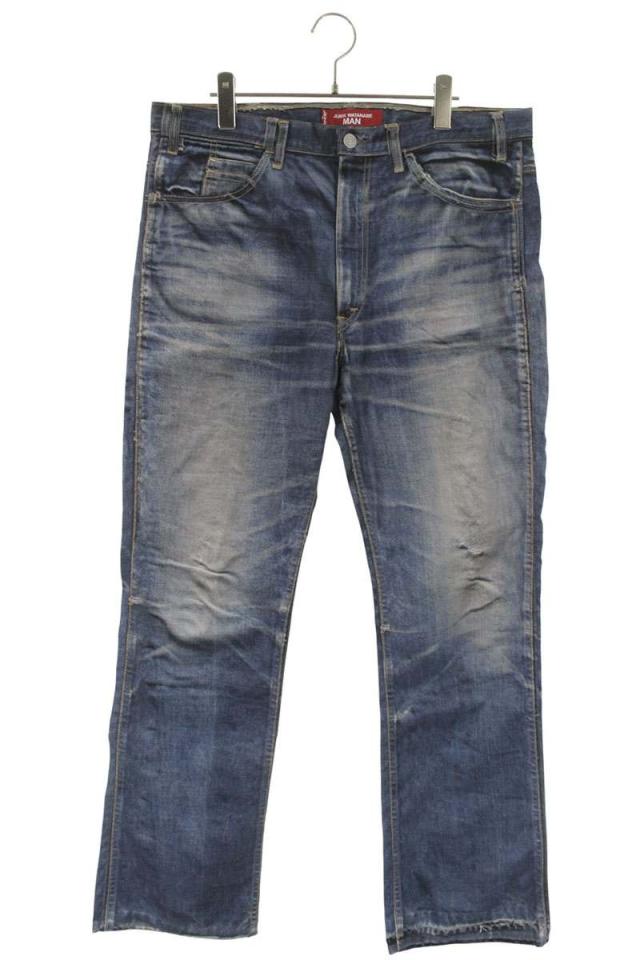 コムデギャルソンジュンヤワタナベマン サイズ:XL WO-P918デニム転写ナイロンパンツ 中古 BS99