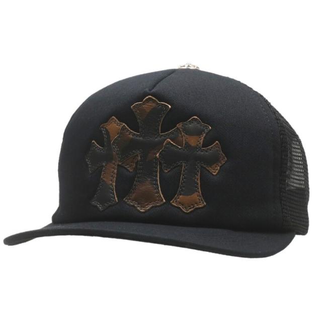 クロムハーツ サイズ:ONE SIZE  TRUCKER CAP トラッカーキャップ 3セメタリーレザーパッチメッシュキャップ 中古 SS13