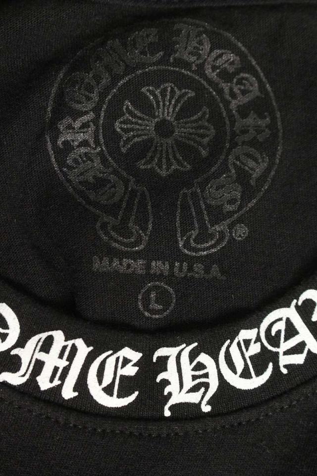 クロムハーツ サイズ:L CH T-SHRT 1 ネックロゴプリントTシャツ 中古 GZ11