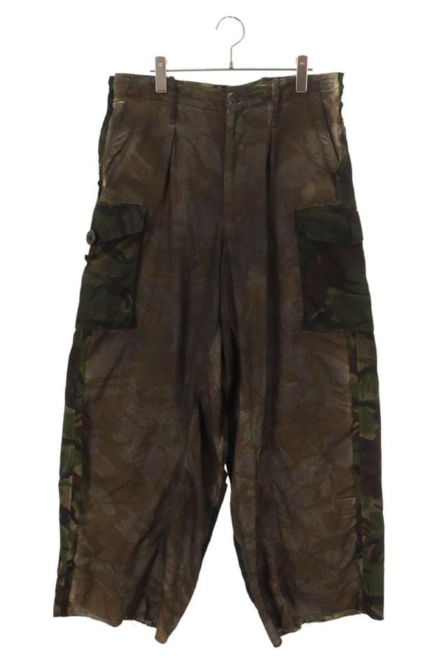 プロトタイプス サイズ:L/XL  31PT07PA03USB NEW OVERDYED CAMO PANTS カモ柄ワイドカーゴロングパンツ 中古 SB01