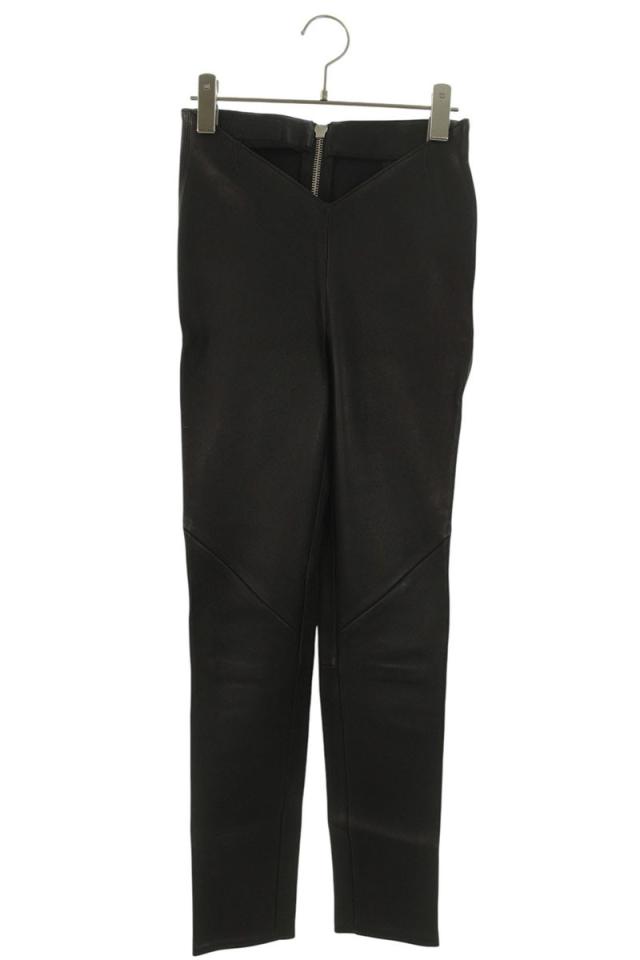 クロムハーツ サイズ:M バックダガージップスリムフィットレザーロングパンツ 中古 SS07