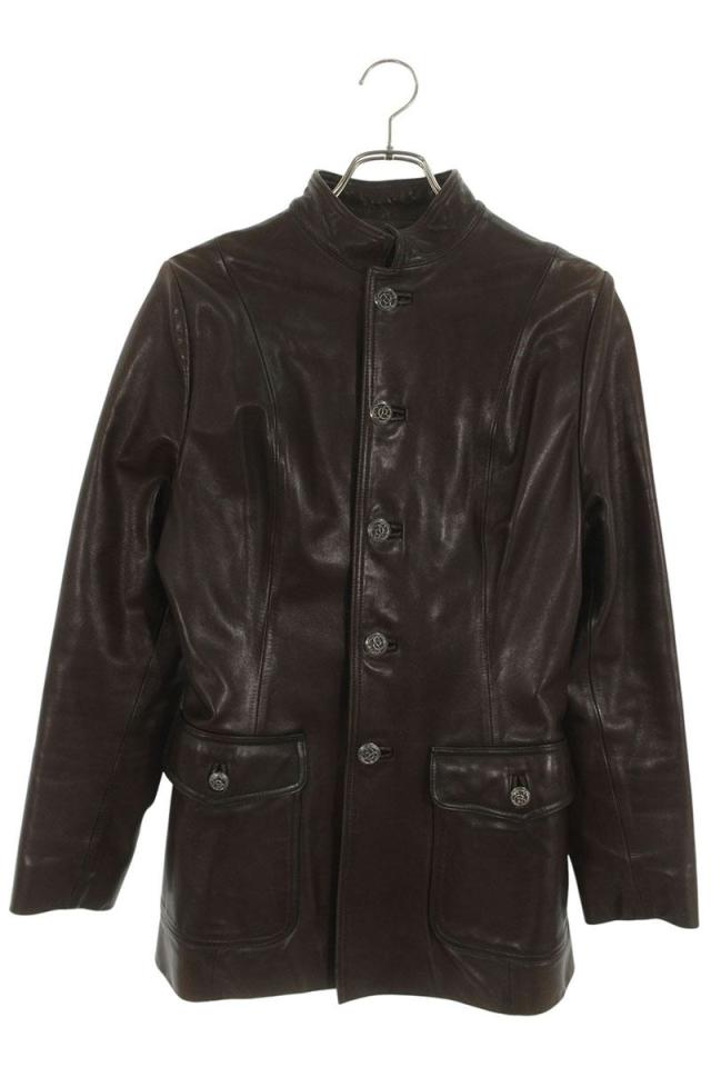 クロムハーツ サイズ:M フローラルボタンレザージャケット 中古 SJ02