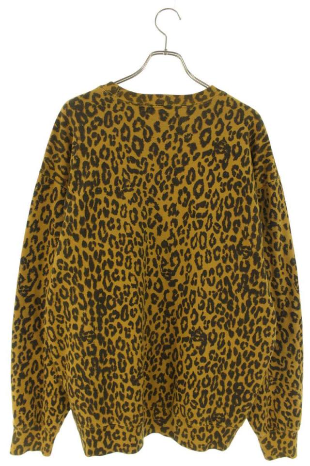 シュプリーム ヒステリックグラマー サイズ:L 21SS Crewneck SweatShirt レオパードクルーネックスウェット 中