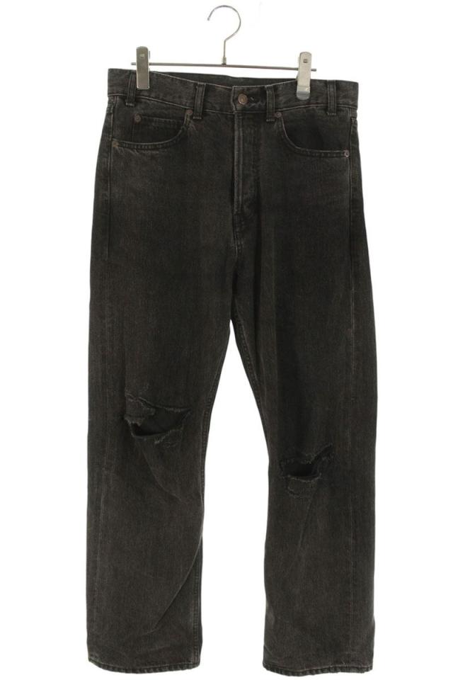 オフホワイト サイズ:29インチ OMYA18BF24DEN003 ロゴ総柄デニムパンツ