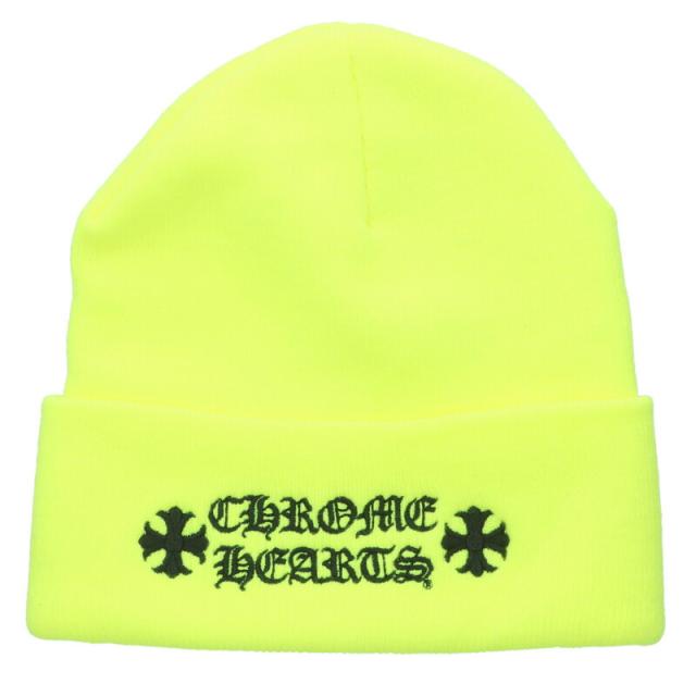 クロムハーツ サイズ:ONE SIZE WOOL WATCH CAP ウールワッチキャップ ロゴ刺繍ビーニーニット帽子 中古 SS07