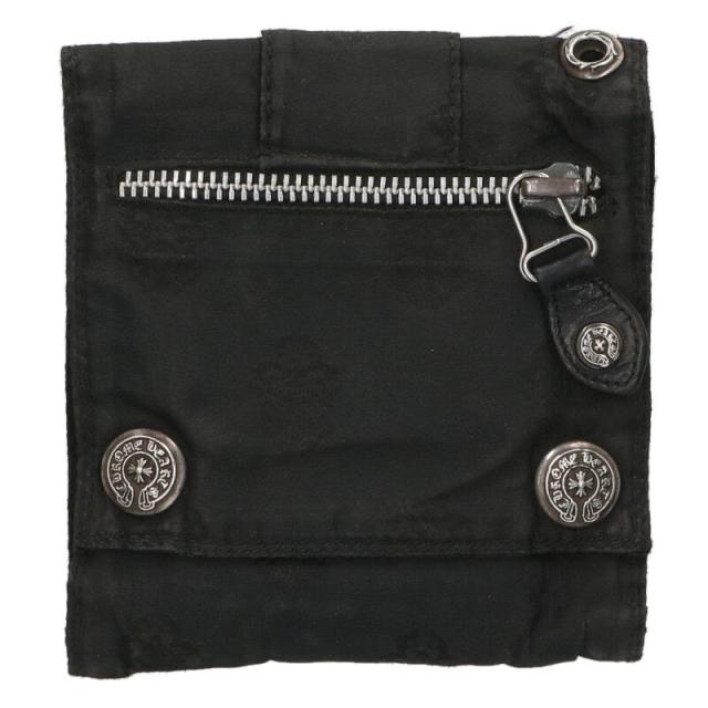 クロムハーツ 3FOLD LARGE 3フォールドラージ ホースシューボタンナイロンウォレット財布 中古 NO05