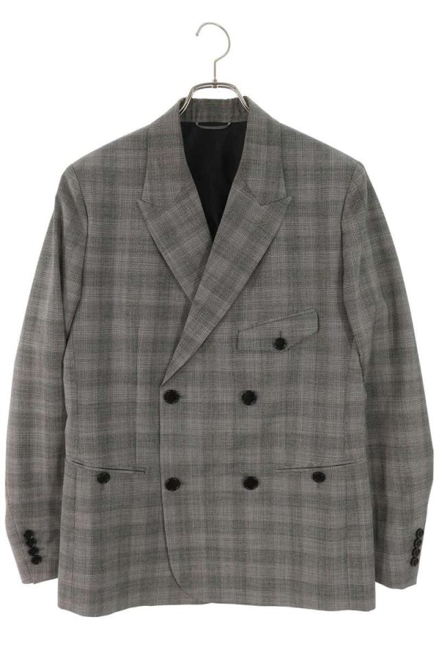 ディオール サイズ:48 933C231A4521 グレンチェックピークドラペルダブルジャケット 中古 SB01