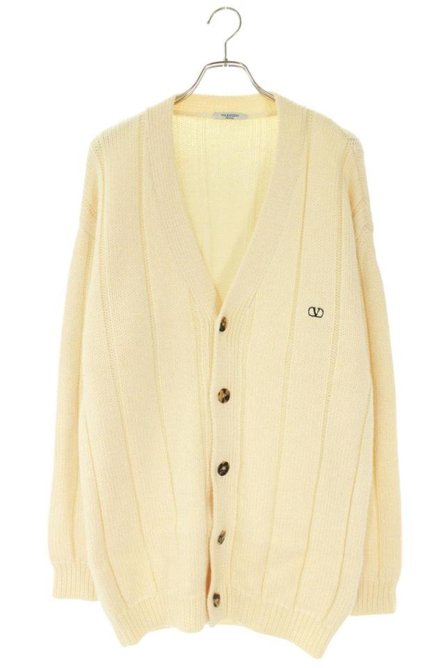 ヴァレンティノ サイズ:L  VV3KA01C7AN ロゴ刺繍ウールカーディガン 中古 OM10