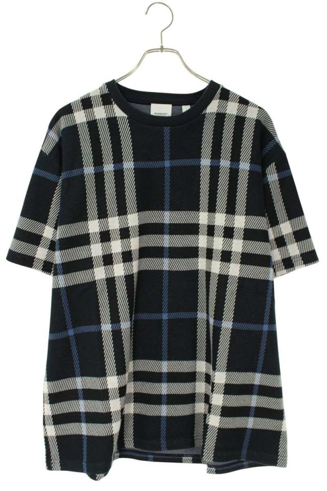 バーバリー サイズ:L  8070668 B3421 チェック総柄Tシャツ 中古 BS99