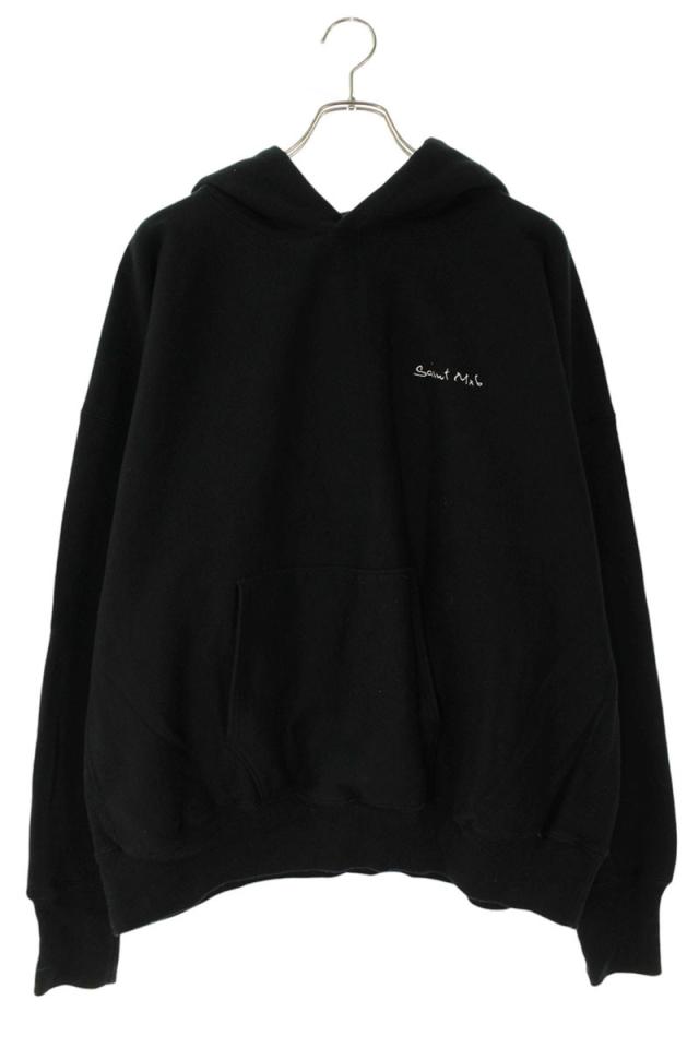 セントマイケル サイズ:XL 24AW SM-YS1-0000-045 ロゴ刺繍パーカー 中古 SB01