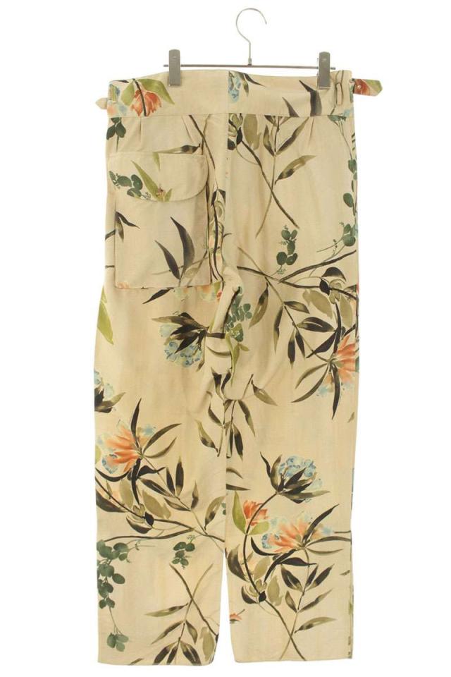 グッチ サイズ:46  110575 Z6081 ベルト付きフラワープリント総柄ロングパンツ 中古 BS99 グッチ サイズ:46 110575 Z6081 ベルト付きフラワープリント総柄ロング