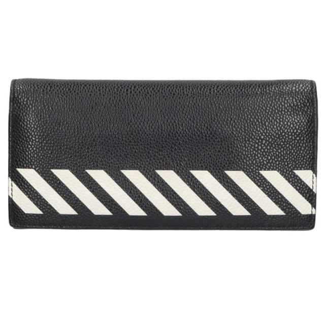 オフホワイト  バイアスプリント二つ折り財布 中古 BS99