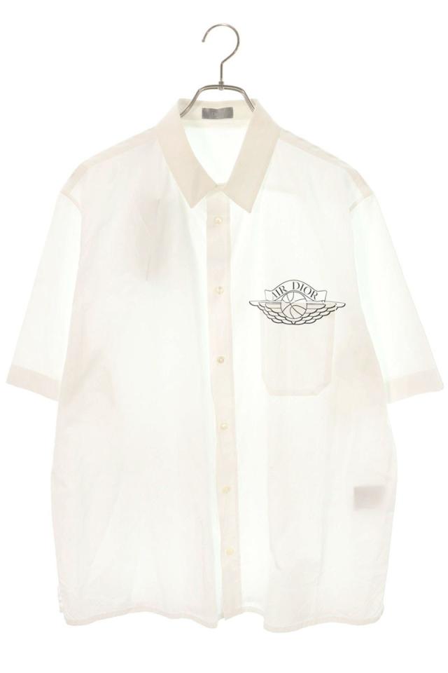 ディオール サイズ:42  033C502A1581 AIR DIOR 胸ポケットロゴプリント半袖シャツ 中古 BS99
