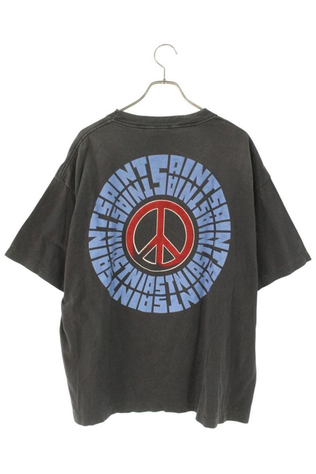 セントマイケル サイズ:XL  24AW  SM-YS1-0000-005 ヴィンテージ加工DEOLOGICALプリントTシャツ 中古 SB01 セントマイケル サイズ:XL 24AW SM-YS1-0000-005 ヴィンテージ加工