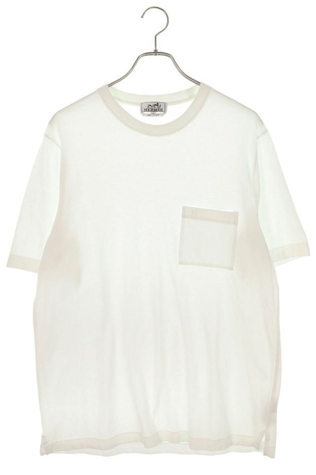 エルメス サイズ:L H刺繍チェストポケットTシャツ 中古 BS99