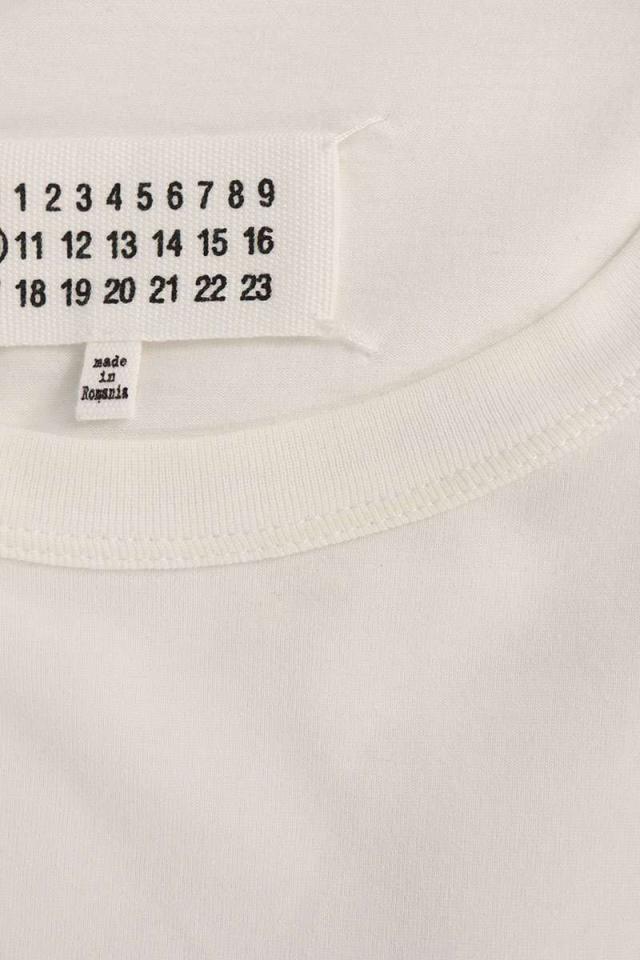 メゾンマルジェラ サイズ:50  S30GC0701 ディストーテッドロゴ刺繍Tシャツ 中古 BS99 メゾンマルジェラ サイズ:50 S30GC0701 ディストーテッドロゴ刺繍T