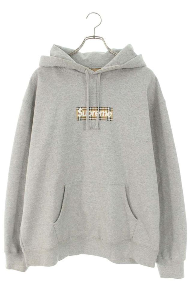 シュプリーム  バーバリー サイズ:L  22SS  Burberry Box Logo Hooded Sweatshirt バーバリーボックスロゴパーカー 中古 SB01