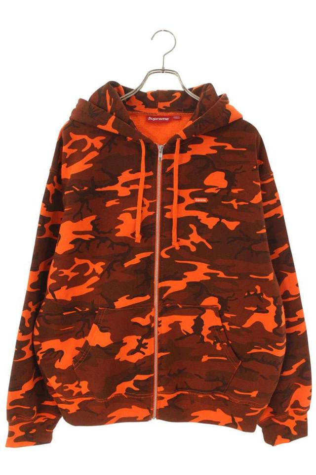 シュプリーム サイズ:L  25SS  Small Box Zip Up Hooded Sweatshirt カモスモールボックスロゴジップアップパーカー 中古 OM10
