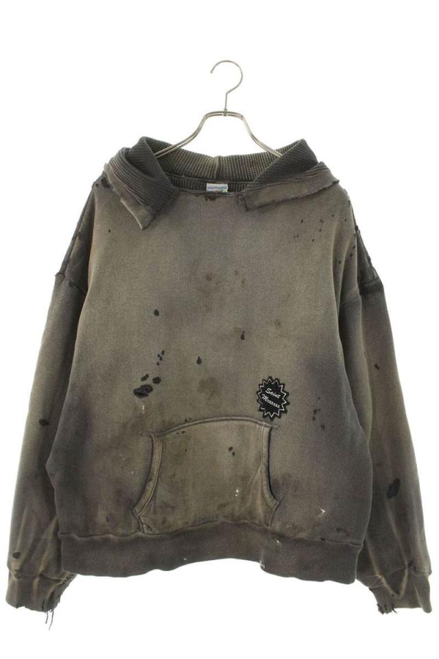 セントマイケル サイズ:XL  24AW  SM-YS1-0000-041 ヴィンテージ加工ダブルフェイスパーカー 中古 OM10