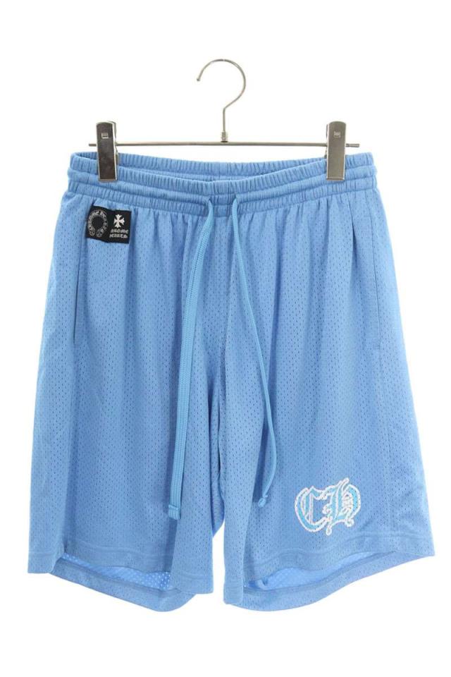 クロムハーツ サイズ:M  MESH VARSITY SHORTS CHプリントメッシュハーフパンツ 中古 FK04