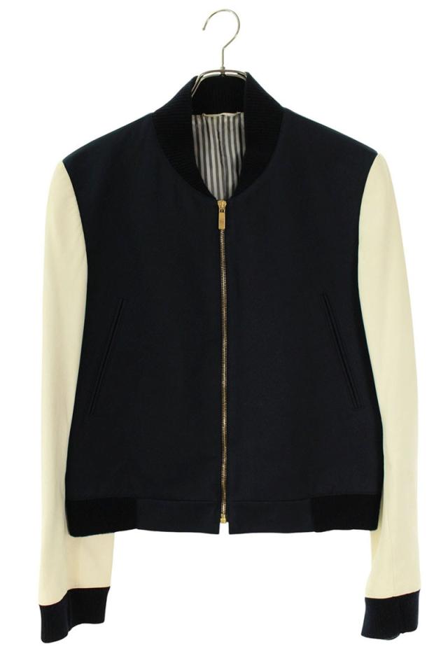 トムブラウン サイズ:1 袖レザーボンバージャケットブルゾン 中古 SB01 トムブラウン サイズ:1 袖レザーボンバージャケットブルゾン 中古 SB01