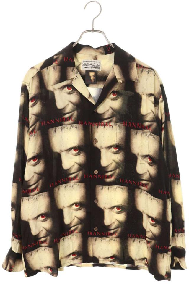 ワコマリア サイズ:M HANNIBAL HAWAIIAN SHIRT L S ハンニバル総柄長袖