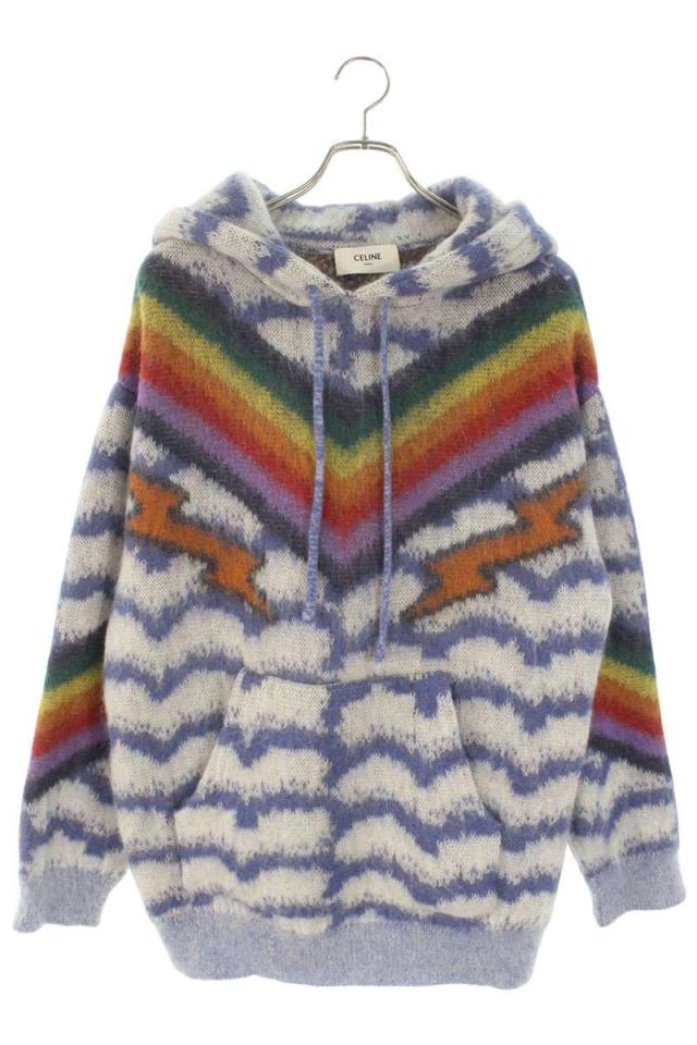 セリーヌ サイズ:XS  2A50K719M ブラッシュモヘアプルオーバーパーカー 中古 OM10