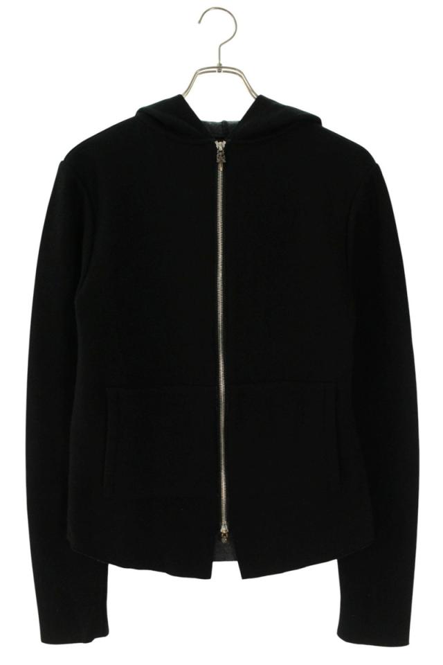 クロムハーツ サイズ:S クロスパッチ付きカシミヤダガージップパーカー 中古 FK04