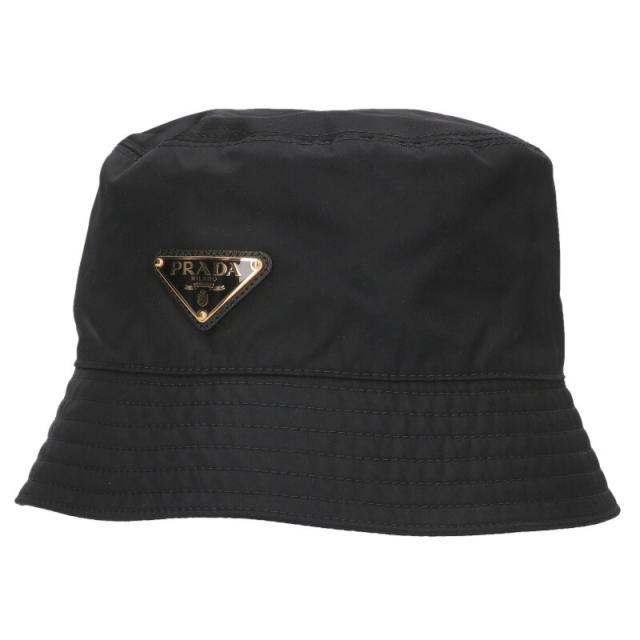 プラダ サイズ:M  1HC137 トライアングルロゴナイロンハット 中古 SS13
