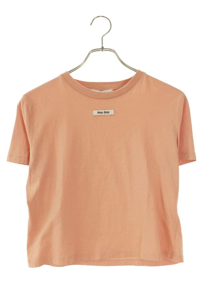 ミュウミュウ サイズ:M  MJN484 ロゴタグ付きTシャツ 中古 SB01