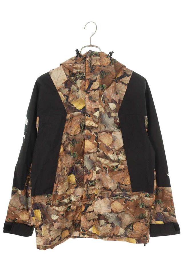 シュプリーム  ノースフェイス サイズ:S  16AW  Mountain Light Jacket リーフカモ柄マウンテンライトジャケットブルゾン 中古 OM10