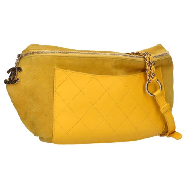 シャネル  ファレルウィリアムス   CCスリング スウェードレザーチェーンショルダーバッグ 中古 GZ14