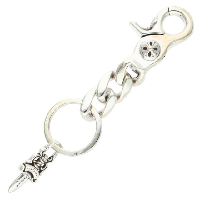 クロムハーツ サイズ:ショート  CLP CHN CLASSIC-S ショートクラシックリンク シルバーキーチェーン 中古 OK15