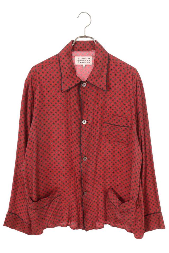 メゾンマルジェラ サイズ:40 S30DL0479 シルク 総柄長袖シャツ 中古 SB01